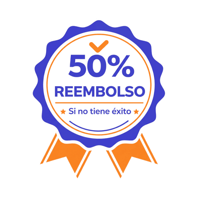 50% Reembolso si no tiene éxito